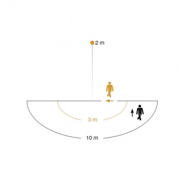 Sensor-switched outdoor light L 1 S, Black, 10m, max.60W, E27, IP44, 180° Steinel