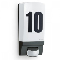 Sensor-switched outdoor light L 1 S, Black, 10m, max.60W, E27, IP44, 180° Steinel