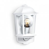 Sensor-switched outdoor light L 190 S, White, 12m, max.100W, E27, IP44, 180° Steinel