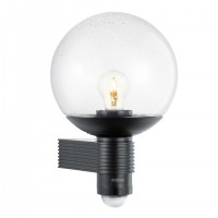 Sensor-switched outdoor light L 400 S, Black, 12m, max.60W, E27, IP44, 240° Steinel
