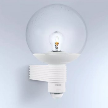 Fasādes gaismeklis ar sensoru L 400 S, Balts, 12m, max.60W, E27, IP44, 240° Steinel