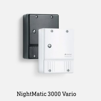 Photoelectric lighting controller NightMatic 3000 Vario, White, 1000W, 0.5-10 lx, IP54 Steinel