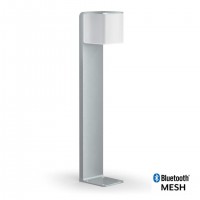 Sensor-switched LED outdoor light GL 80 SC, Silver, 5m, 9.1W, 3000K, 650lm, IP44, 160°, Bluetooth Steinel