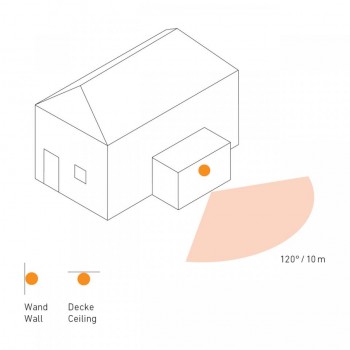 Motion detector IS 1 Black, 10m, 500w, IP54, 120° Steinel