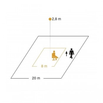 Klātbūtnes sensors IR Quattro HD DALI-2 APC, z/a, Balta, 20x20m, IP20, 360° Steinel