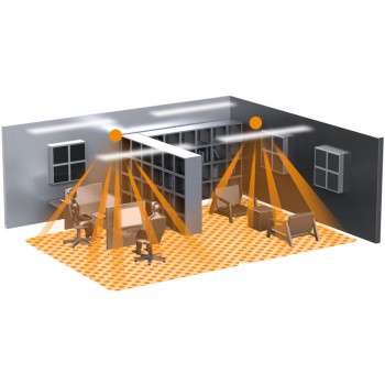 Klātbūtnes sensors IR Quattro MICRO COM1, Melns, 6x6m, 1000W, IP65, 360° Steinel