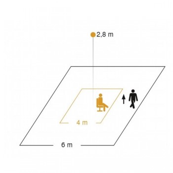 Klātbūtnes sensors IR Quattro MICRO COM1, Balta, 6x6m, 1000W, IP65, 360° Steinel