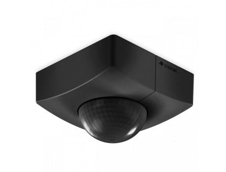 Kustības un klātbūtnes sensors IS 3360 SQUARE COM1 UP, z/a, Melns, 40m, 2000W, IP20, 360° Steinel