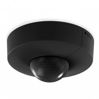 Motion and Presence detector IS 3360 ROUND COM1 AP, surface, Black, 40m, 2000W, IP54, 360° Steinel