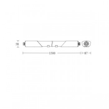 Gaismeklis LED ar sensoru un avārijas gaismas moduli RS PRO 5150 SC EM, Pelēks, 10m, 42W, 4000K, 5940lm, IP65, 1500mm, 360° Bluetooth Steinel