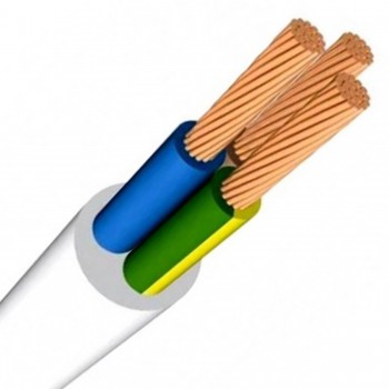 3x2.5 core cable, flexible, round, white