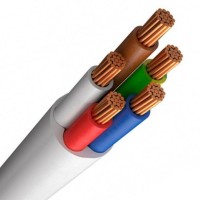 5x0.75 cable, flexible, round, white