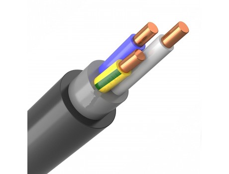 3x1.5 кабель, монолит, круглый, черный