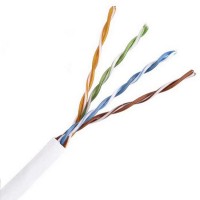 LAN network cables 4x2x0.57mm AWG23 Cat6 U UTP white LSZH 305m