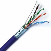 LAN network cables 4x2x0.5mm AWG24 Cat5e F UTP violet LSZH 305m
