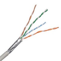 LAN network cables 4x2x0.5mm AWG24 FTP Cat5e gray 305m