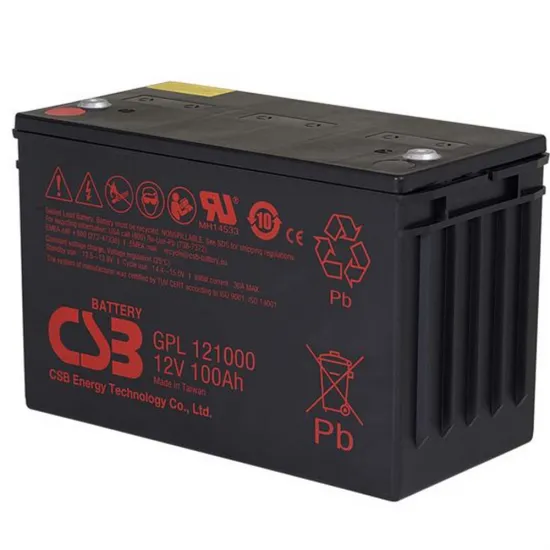 Lead acid battery 12V 100Ah Pb AGM CSB Battery - CSB-GPL121000