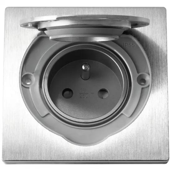 Hermetic electrical socket IP55, stainless steel ORNO - OR-AE-1397